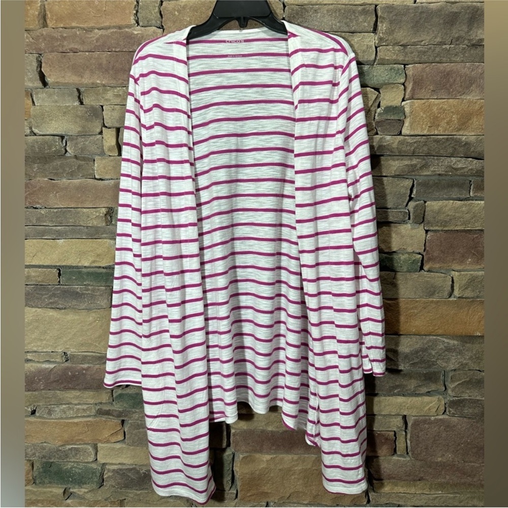 Chico’s Striped Lightweight Cardigan Sz S or Medium
